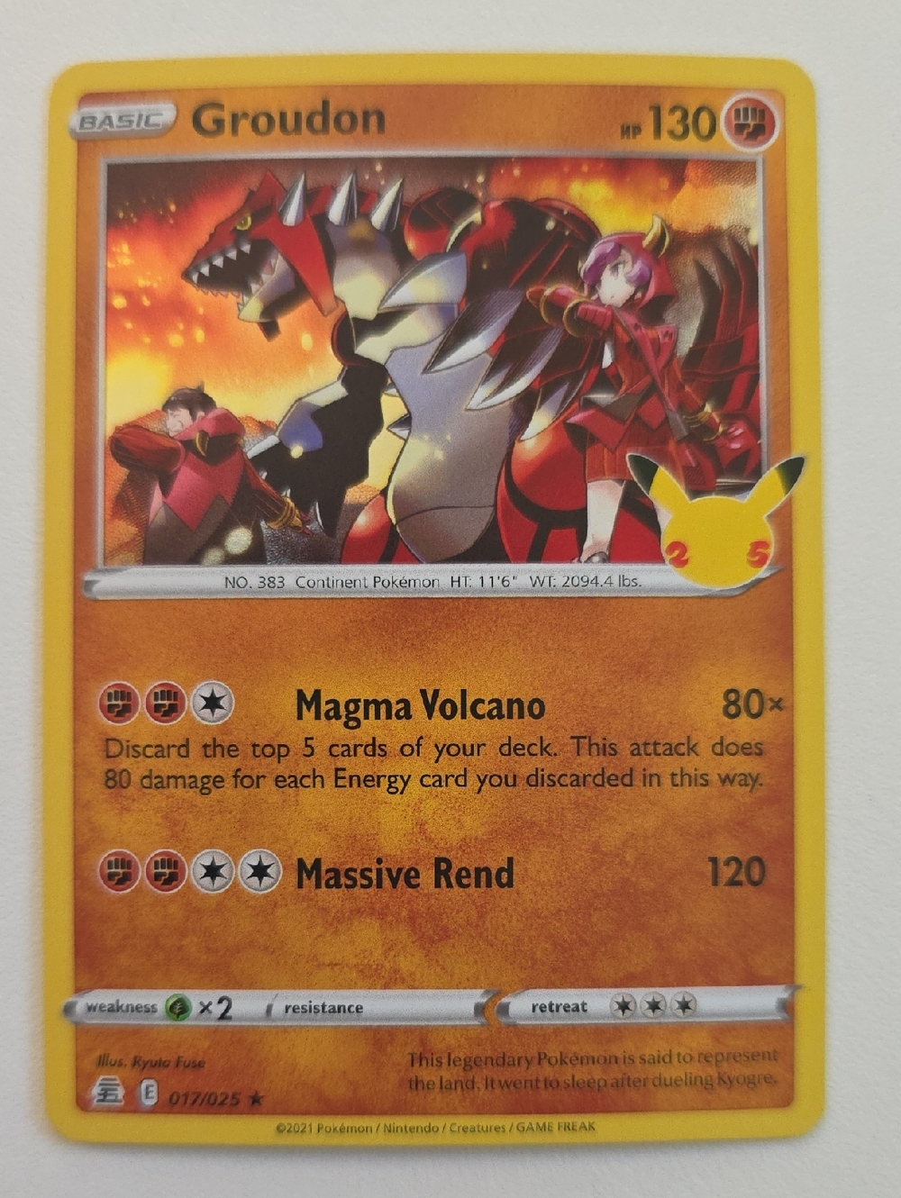 Pokemon Groudon Card